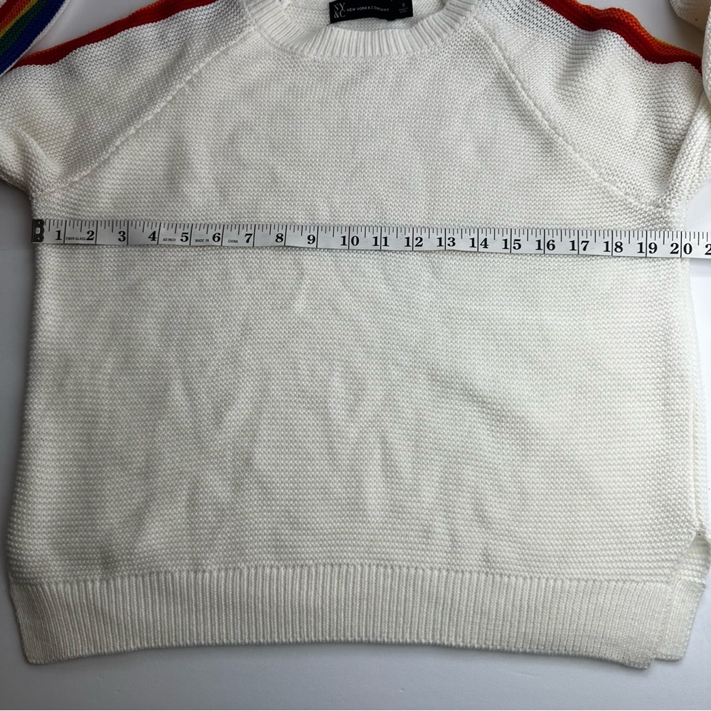 Vintage 90s NY & Co Rainbow Sweater Women's Size Small Pride Unisex - Picture 3 of 8